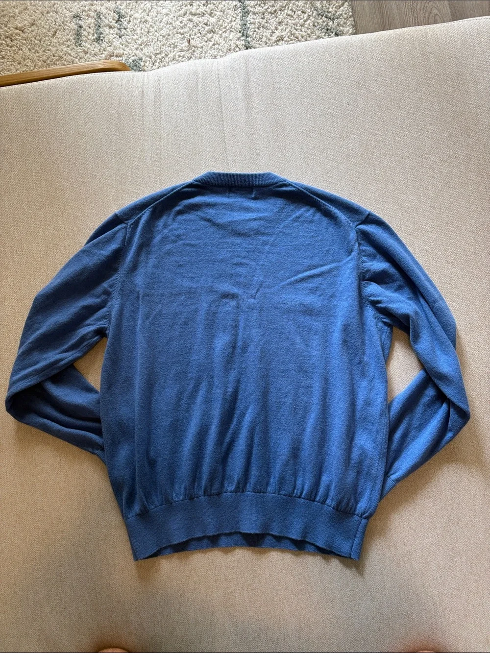 Orvis Men's Blue Crewneck Sweater